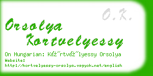orsolya kortvelyessy business card