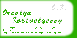 orsolya kortvelyessy business card